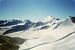 Вид на Талдуринский ледник с одноименного перевала
